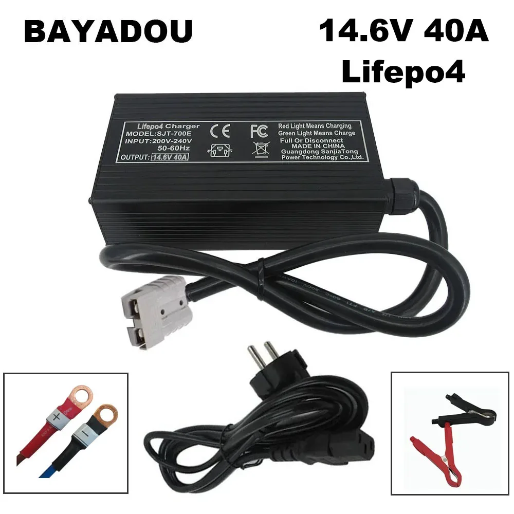 

14.6V 40A Lithium Lifepo4 Fast Chargers For 4S 12V 12.8V Iron Phosphate Energy Storage RV UPS Solar Golf Cart Battery