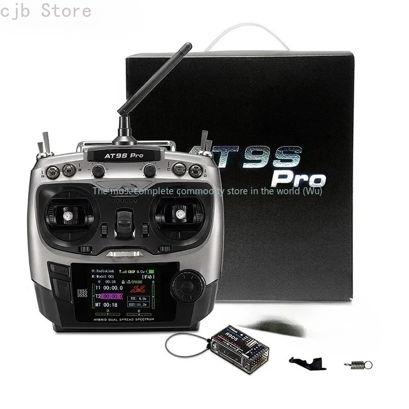 

AT9S Pro TX 10/12CH RC Radio Controller RC transmitter with R9DS RX 2.4G receiver for RC FPV Racing Drone