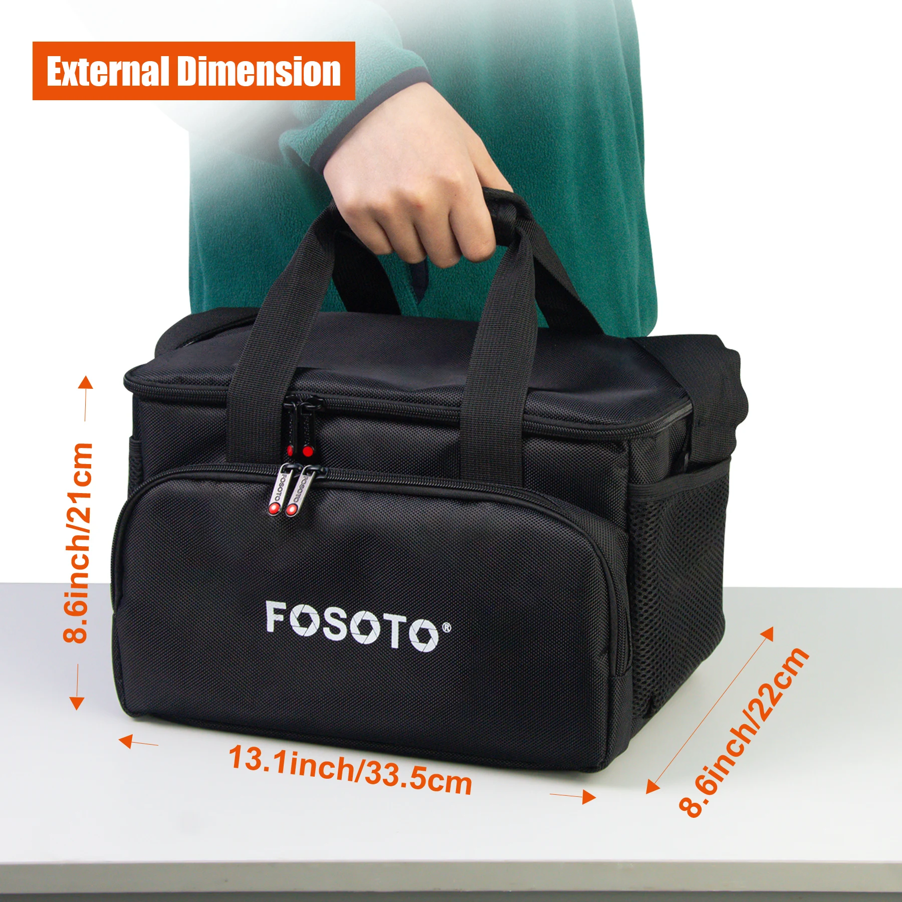 Fosoto Portable Professional Camera Bag Carrying Shoulder Bags for Canon Accessories Sony a6000  a7 iii Nikon Instax Powershot