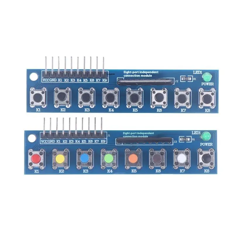 

8-клавишный сенсорный модуль с ярким светодиодным индикатором для систем Arduino и ARM