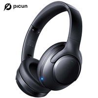 Picun F2 Bluetooth Headphones ANC Noise Canceling HD Mic ENC Calls 25ms Low Latency Wireless Headset HIFI Sound APP Dual Connect