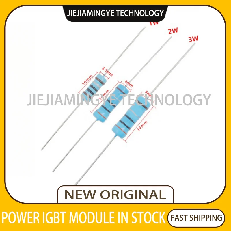 NEW 1W metal film five color ring precision resistor 1% 51K 100K 470K 1M