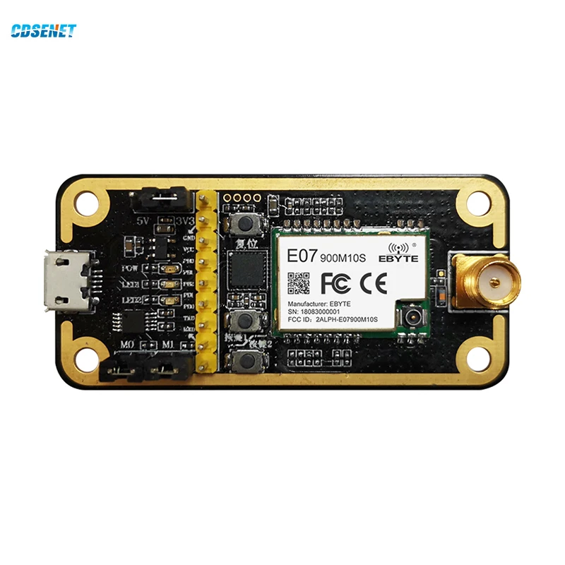 

CDSENET E07-900MBL-01 New Generation Test Board E07-900M10S Development Evaluation Kit 850-931MHz CC1101 10dBm