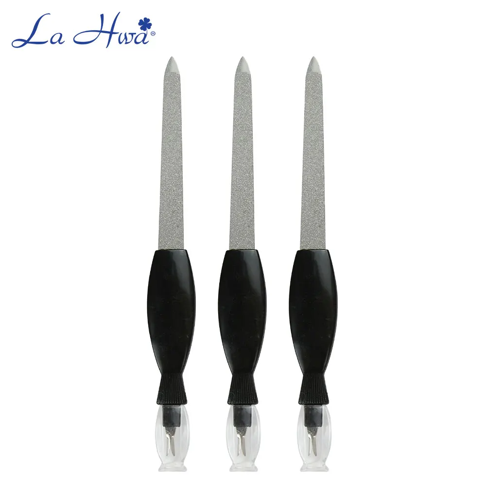 

2 in 1 Double Head Nail Art File Dead Skin Fork Multifunction Stainless Steel Metal Cuticle Pusher Remover Manicure Tool