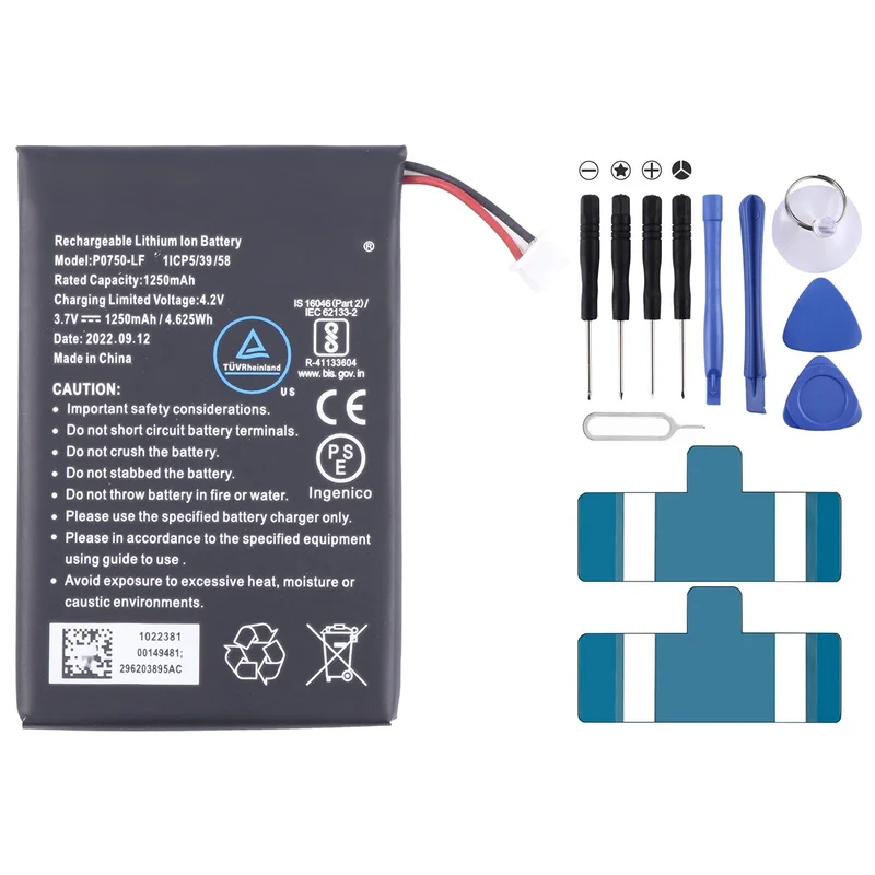 For Amazfit EVE Ingenico Link 2500 P0750-LF 1250mAh Battery Replacement