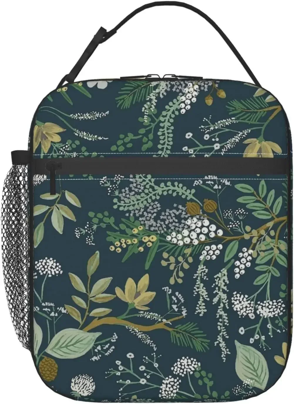 

Beautiful Flower Insulated Lunch Bag, Reusable Lunch Box Tote Bag For Office Work Picnic Travel Women/Men