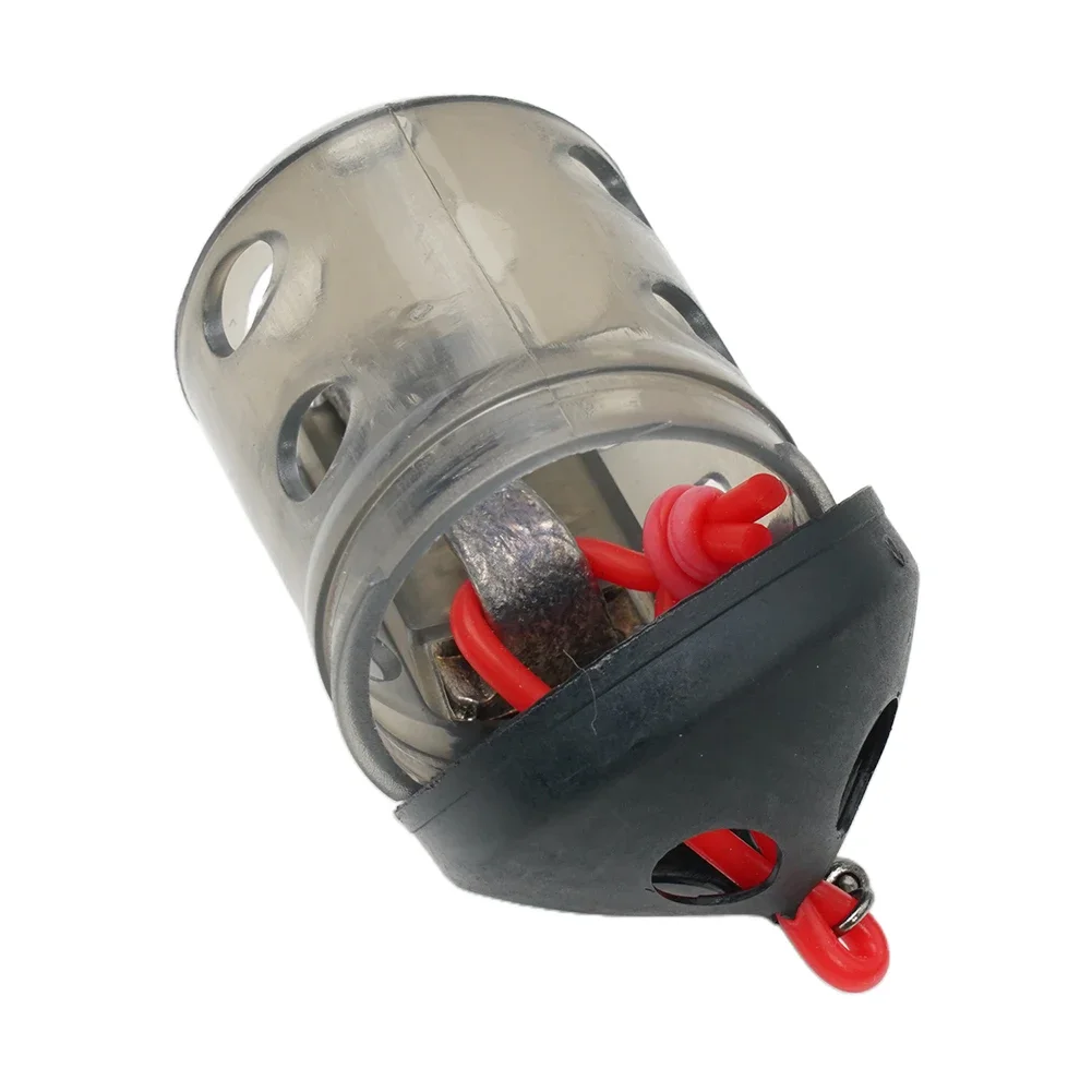 

1x Cap Swim Feeder For Maggots Groundbait Fishing Accessories Catfish Feeder Basket Plastic Carp Fishing Tackle
