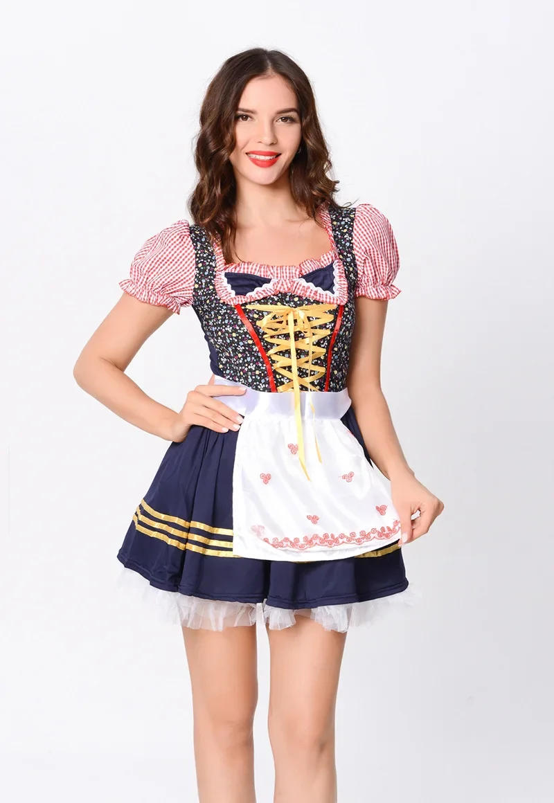 فستان البيرة التقليدي البافاري لمهرجان أكتوبر الألماني، حفلة الرقص في مهرجان القماش القطني #4