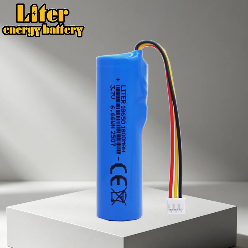 18650 1800mah 2.0Black, Yellow, Red  3.7V polymer battery - universal charging battery for speakers / toys / recorders