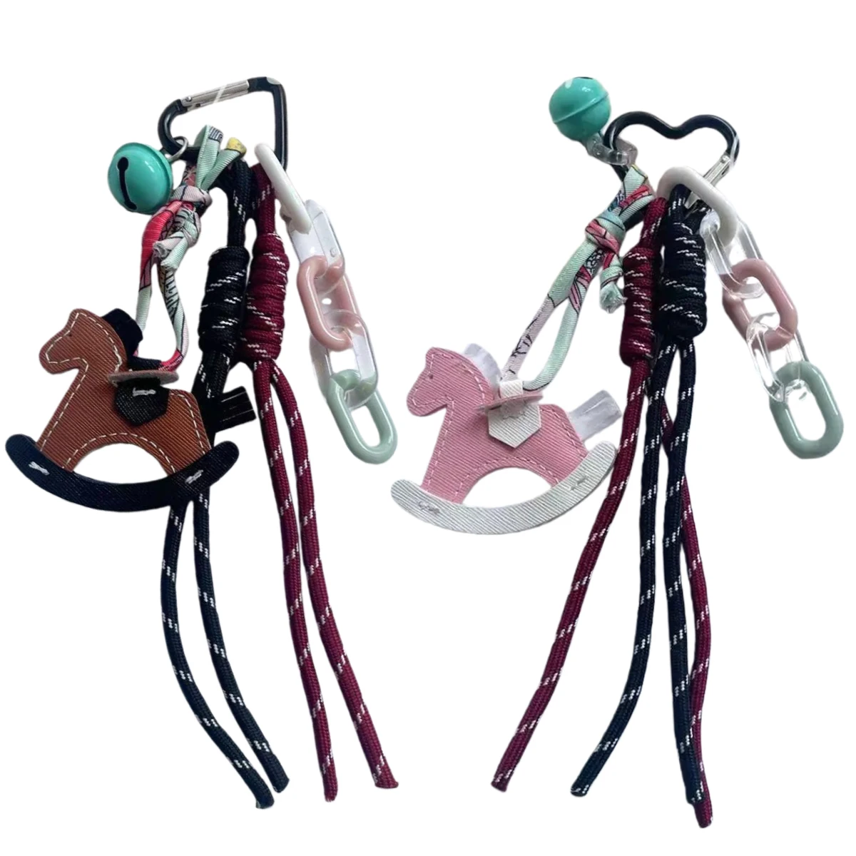 

Trojan Bag Pendant Small Bell Key Chain Suitable for Mobile Phone Bag Pendant Woven Rope Keychain Couple Pendant