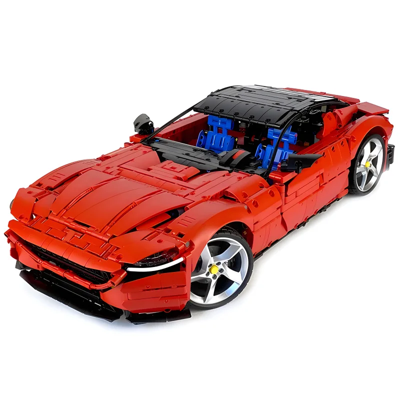 New MOC-123054 Super Sports Car Hypercar Model Compatible 42143 Buidling Bricks Educational Puzzle Toys Christmas Gifts For Kids