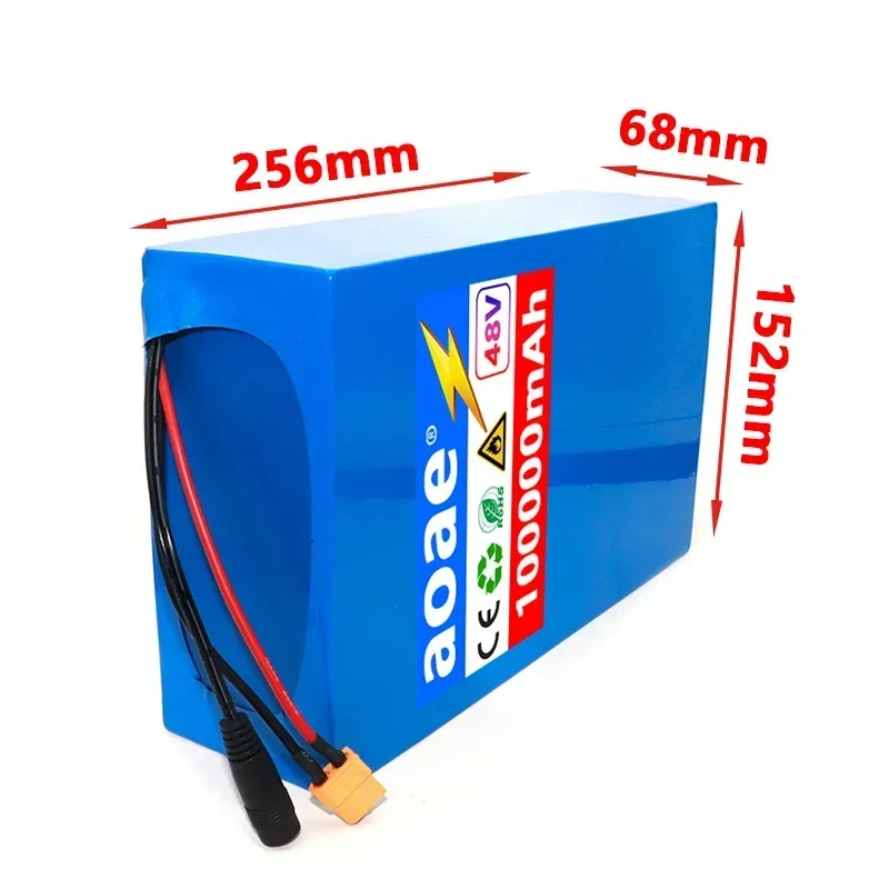 100% new 48V 100000mAh 13S6P Li-ion Battery Pack 2000W Citycoco Motorized Scooter Battery Built In BMS+54.6V Charger