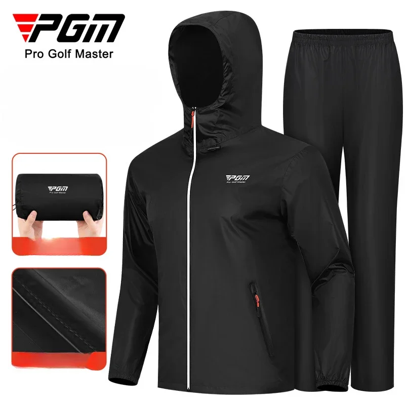 PGM Golf Raincoat Riding Hoodie Golf set Men\'s raincoat for rain protection, full body outfit, top, pants YF689