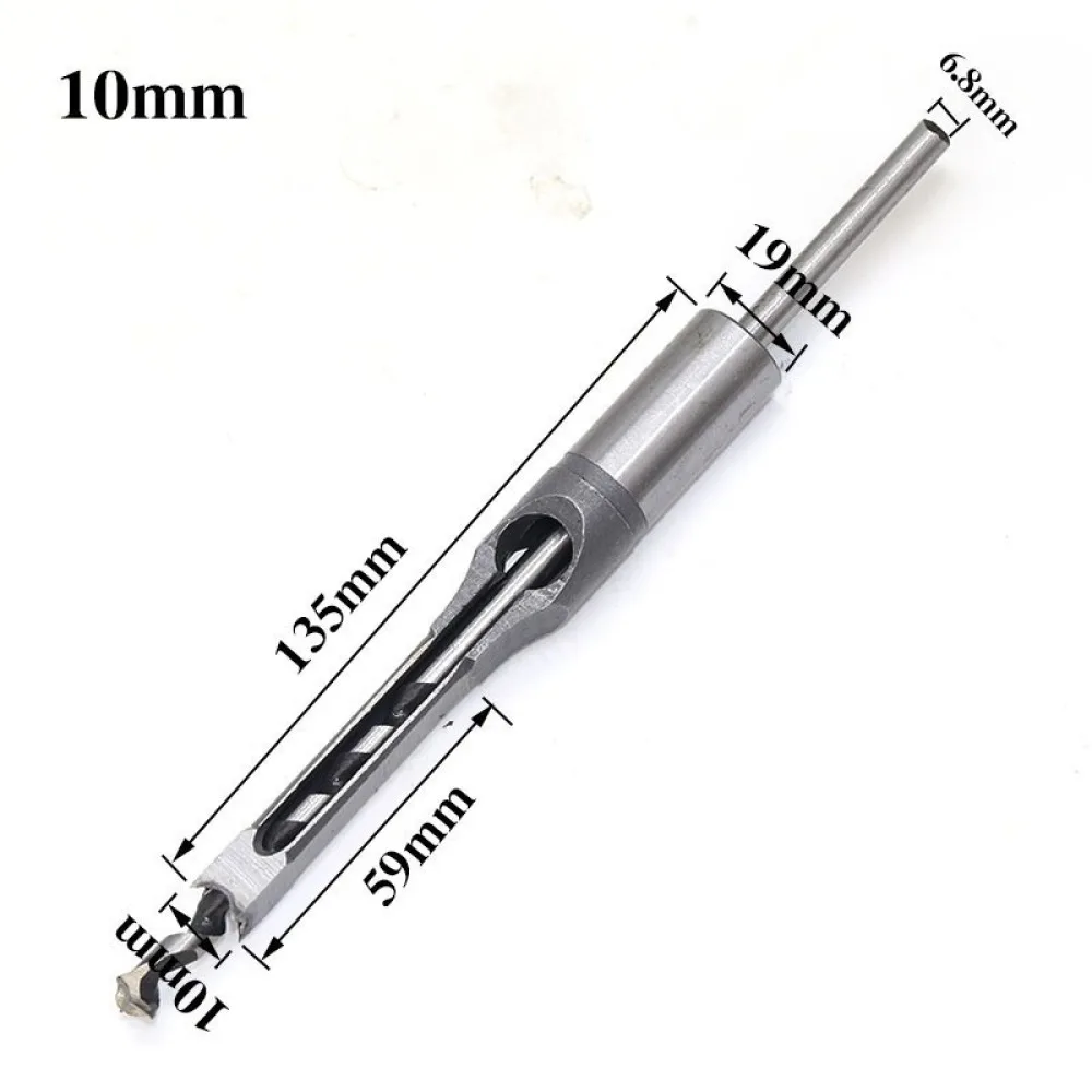 Bearing Steel Square Hole Drill Bit Set For Woodworking Mortise And Tenon Joinery Portable Furniture Wood Cutter