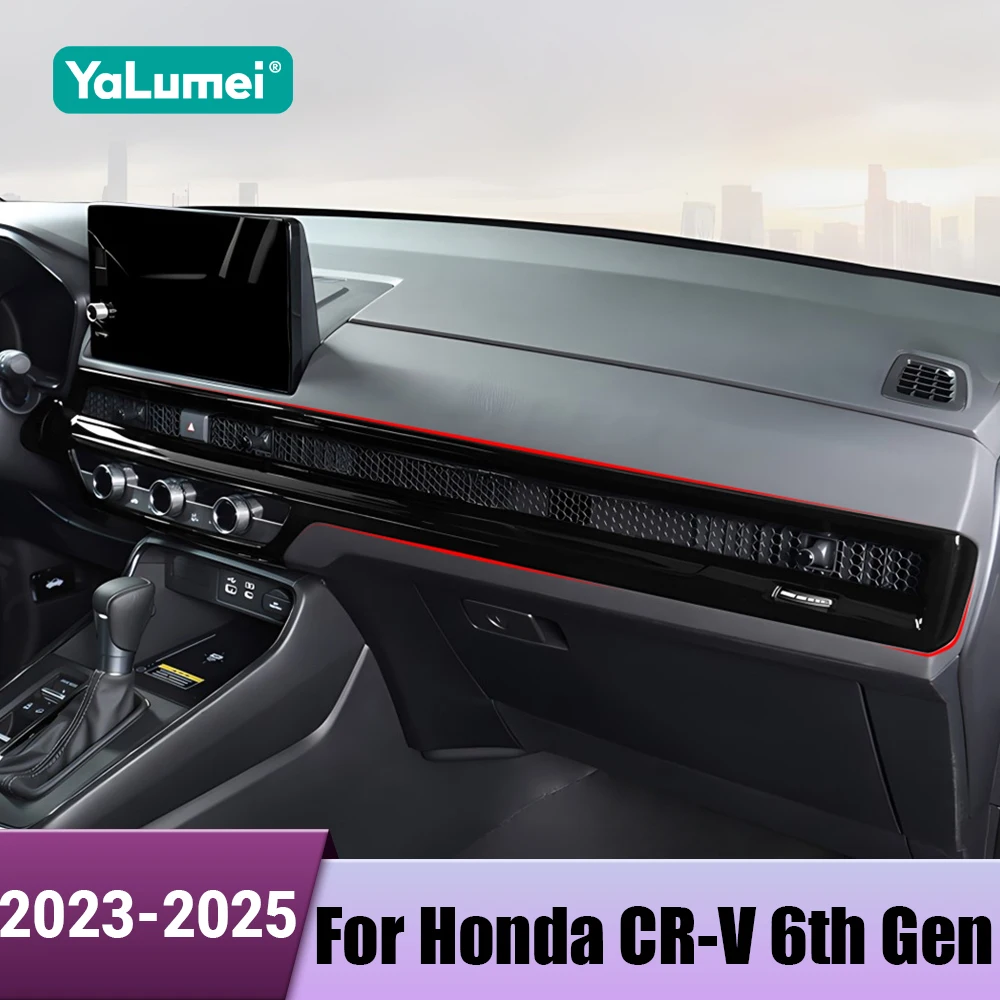 

Приборная панель автомобиля, центральное управление, боковая крышка кондиционера, накладка, аксессуары для Honda CR-V CRV 6-го поколения 2023 2024 2025 Hybrid