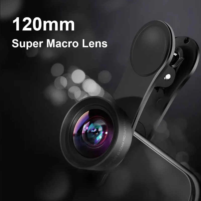 MARTVSEN 120MM Macro Lens, Professional 5K HD 10x Super Macro with Universal Phone Clip Camera Photo Lens for Smartphone