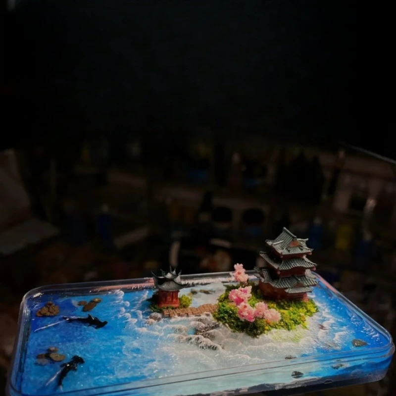 

Miniatures, Chinese garden, handmade