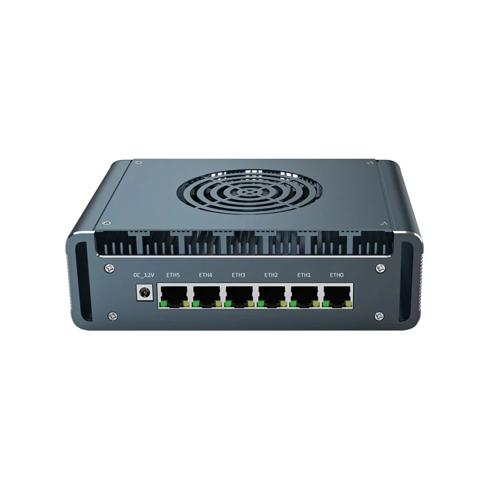 12/13° Mini PC, i7-1265U/i5-1345U/i3-1215U/N150, Mini server industriale con router firewall, 6x2,5G Intel i226-V, Proxmox/pfSense