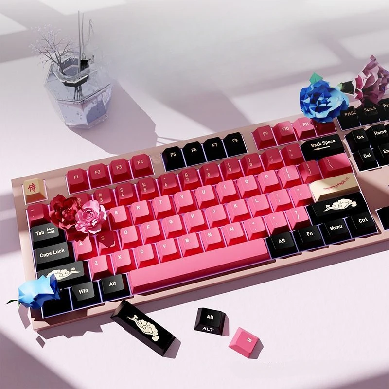 

Detective novel is engraving the original full set of PBT sublimation keycaps, adapted to Meijia lion wooting