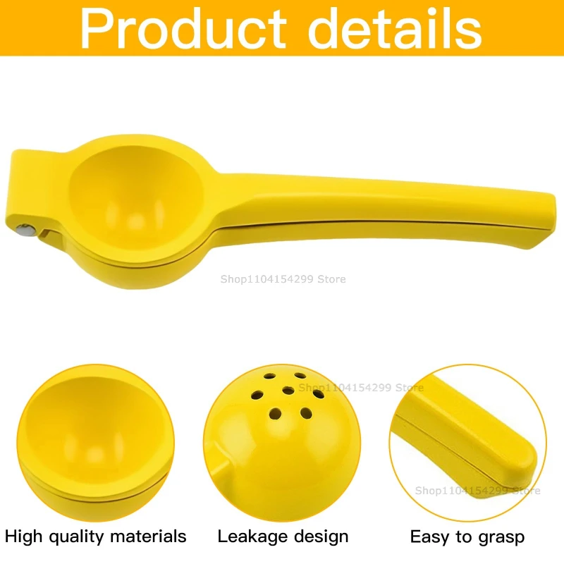 Lemon Squeezers Manual Lemon Juicer with Ergonomic Handle Lime Squeezer for Cocktails Lemonade Salad Dressing Yellow Hand Juicer