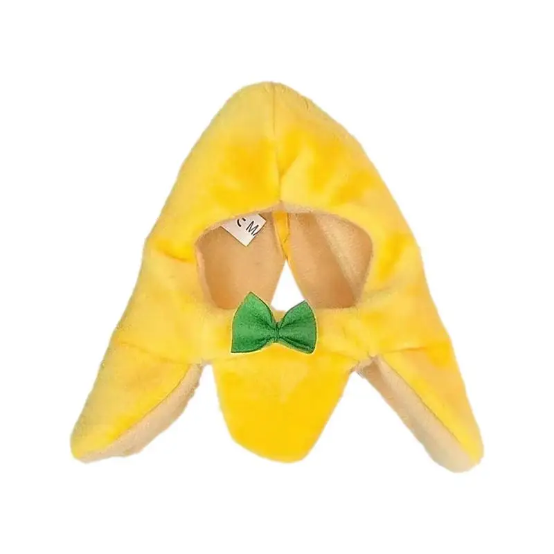 Costume da gatto Cappello da banana Adorabile copricapo per animali domestici Cappuccio Cappellini per gatti Divertente cosplay Prop Abbigliamento di Halloween per cani di piccola taglia Gattino Gatti