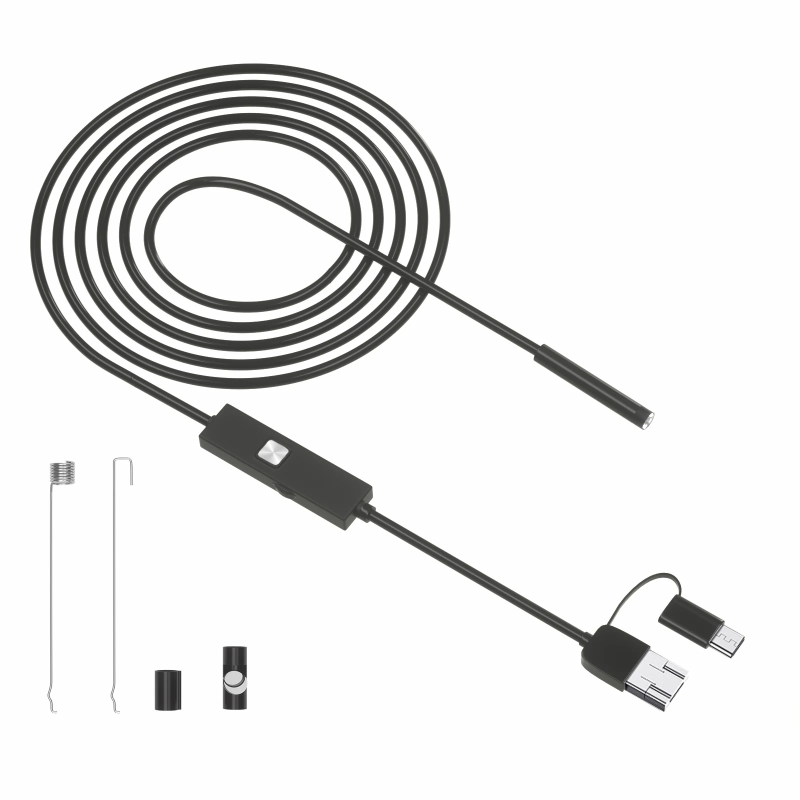 도도시 신형 7MM 내시경 카메라 방수 산업용 내시경 6LED TYPE-C USB 안드로이드용 검사 카메라 보어스코프