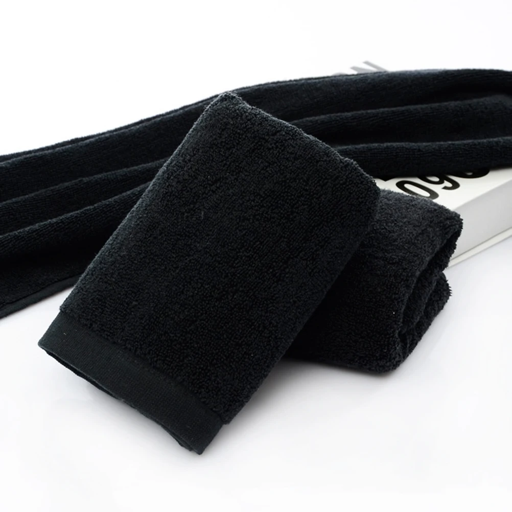 

Black Towel 100 Pure Cotton Soft Hand Towel Large Size Bath Gym Spa Quality Birthday Gift Christmas Present Machine Washable