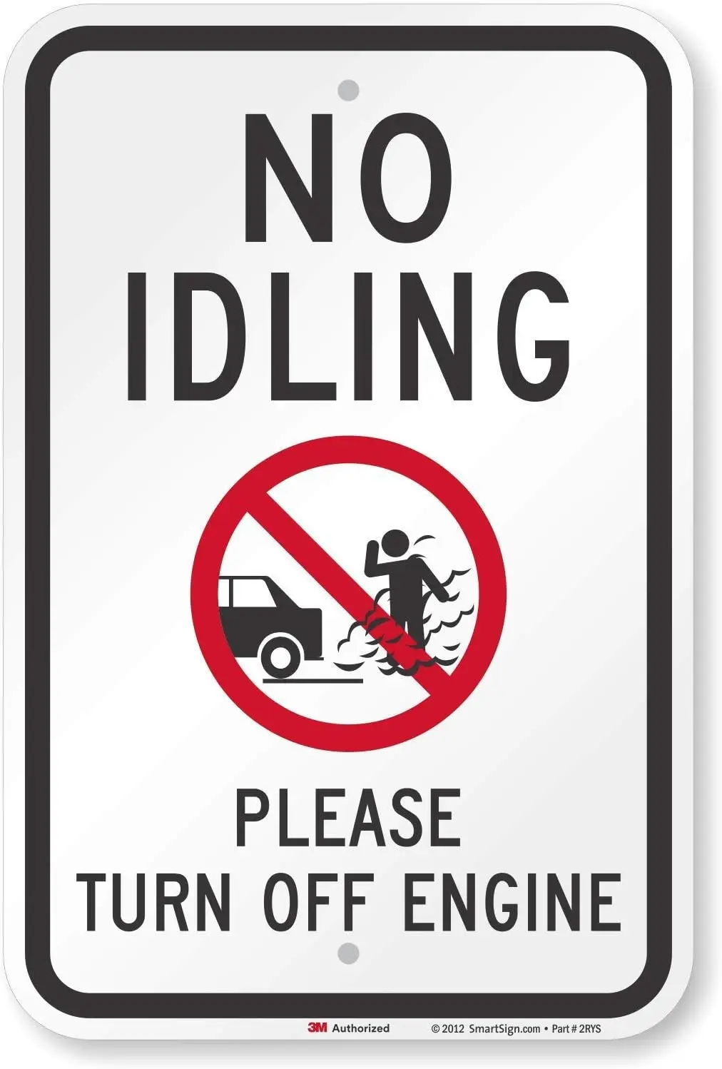 Unoopler No Idling - Please Turn Off Engine Sign by | 12