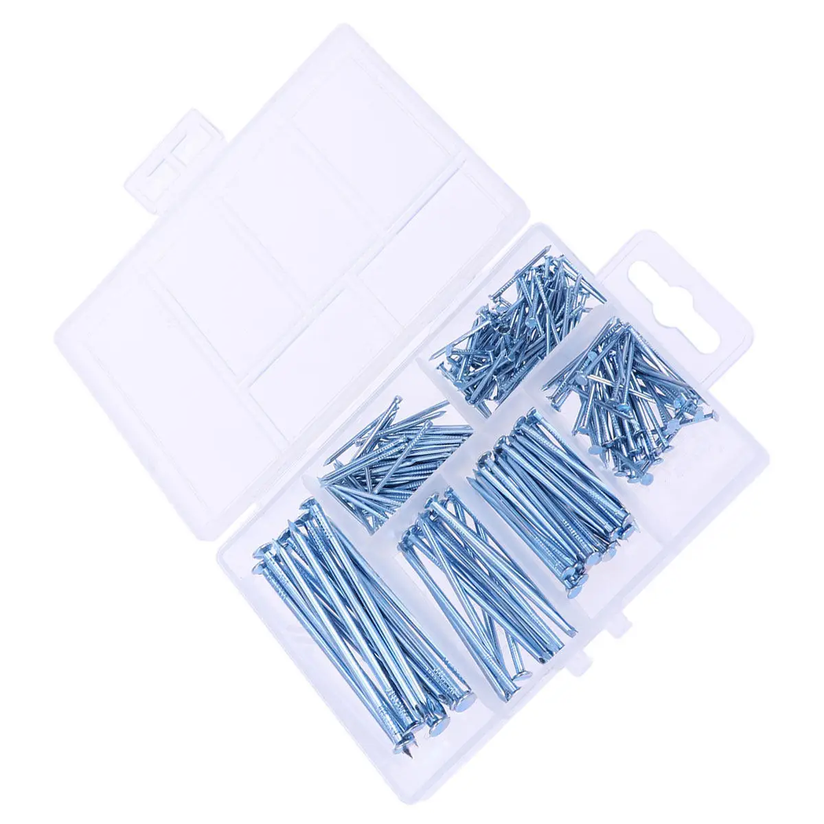 240Pcs Round Head Nails Assortment Kit Steel Nails Rust Resistant for Woodworking Picture Hanging Nail Assortment Kit