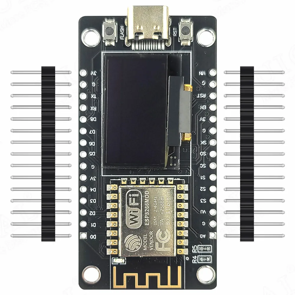 ESP8266 ESP-12F WiFi Module with 0.96 Inch OLED Display NodeMCU Internet of Things TYPE-C USB CH340C Serial 30Pin ESP 12F