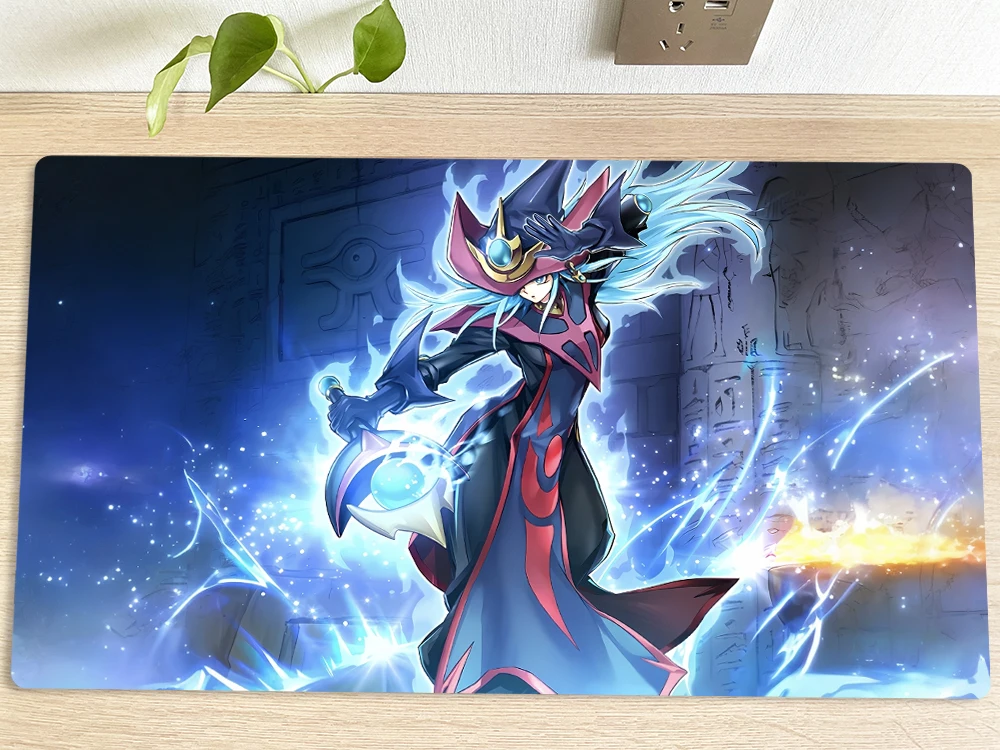 YuGiOh Playmat Silent Magician LV8 2nd TCG CCG Mat Trading Card Game Mat Mouse Pad Gaming Play Mat Mousepad 60x35cm Free Bag