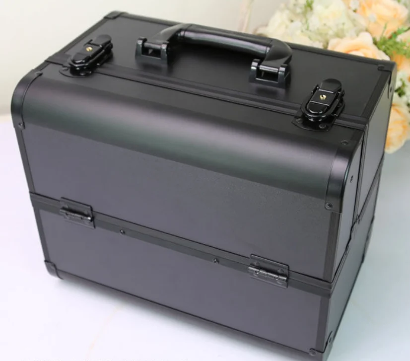 Women Makeup Case Cosmetic Case Organizer Box  Travel Makeup Box Women Aluminum Cosmetic Suitcase Cosmetic Bag Women Makeup Bag