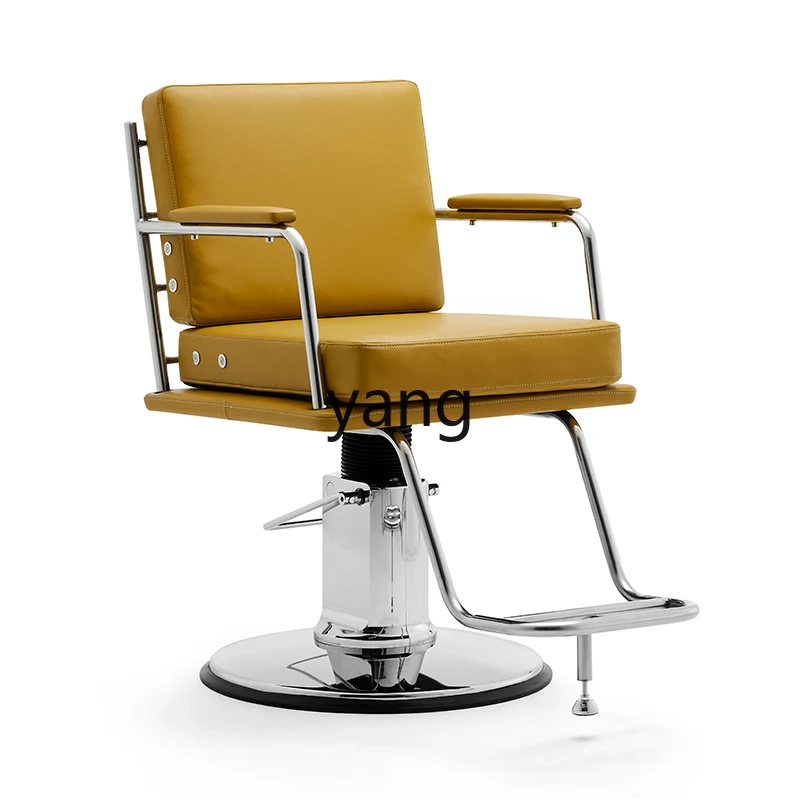 Yjq Barber Shop Chair for Hair Salon Lifting Rotating Fashion Hair Cutting Light Luxury Hot Dyeing Chair