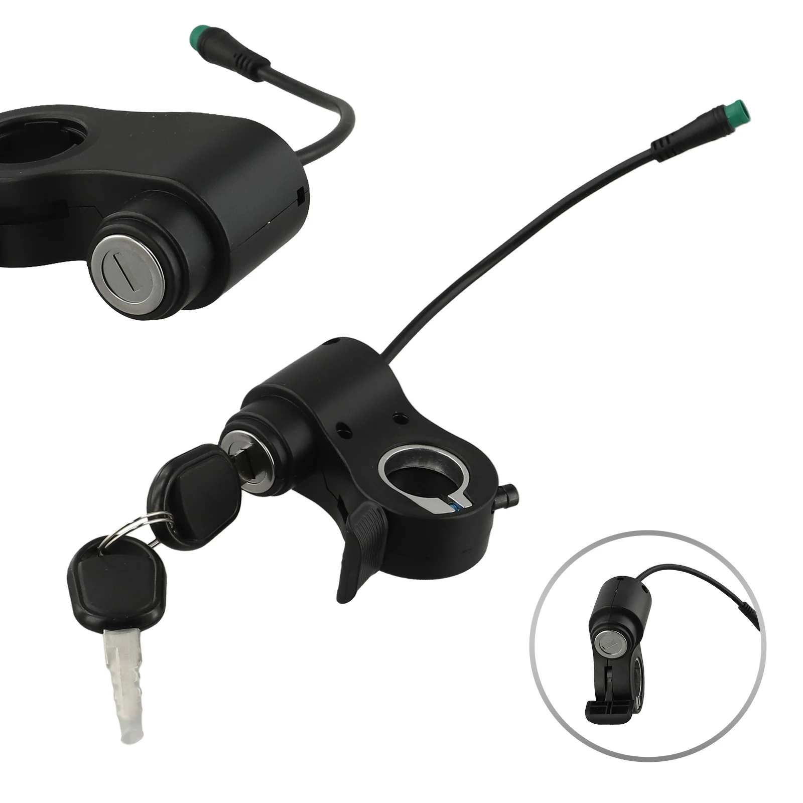 1pc Scooter Electric Door Lock With Key 5Pin Plastic Start Switch Accelerator- For Kukirin For G2/Pro/Max Electric Scooter Parts