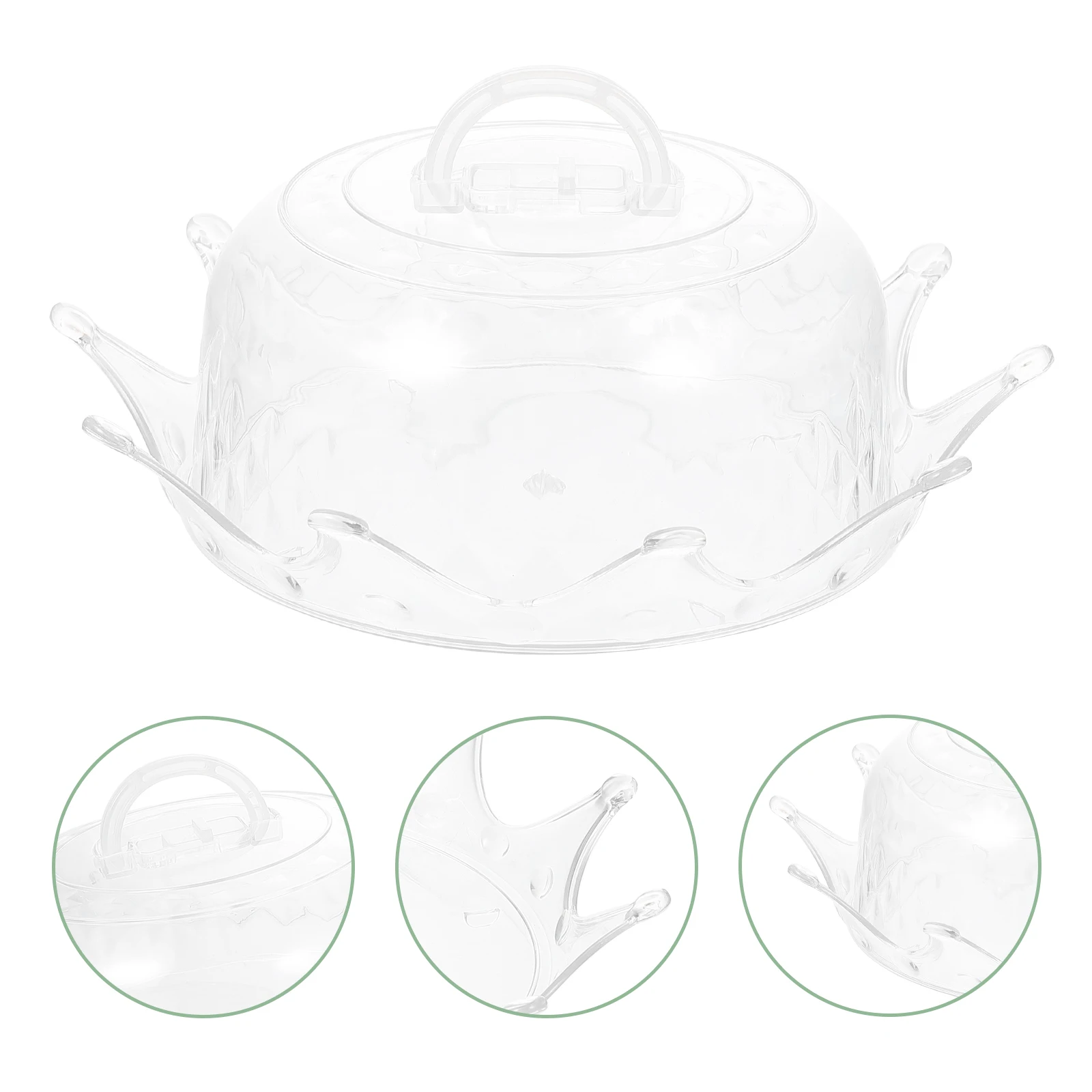 

1 set 1 Set Cake Storage Holder Fresh Keeping Dessert Plate Covered Container Transparent Snacks Tray Party Banquet Wedding Home