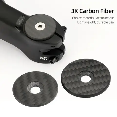 Cykelstyrlagerlock i kolfiber med M6*30mm titanskruv för 1-1/8 8 best sales topplock för stång - №4