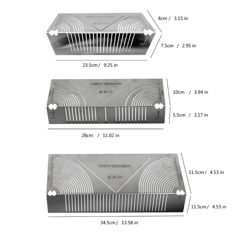 Multipurpose Metal Marking Gauges Angles &  Measurement Tool Metal Line Drawing Scribers for Professional Craft