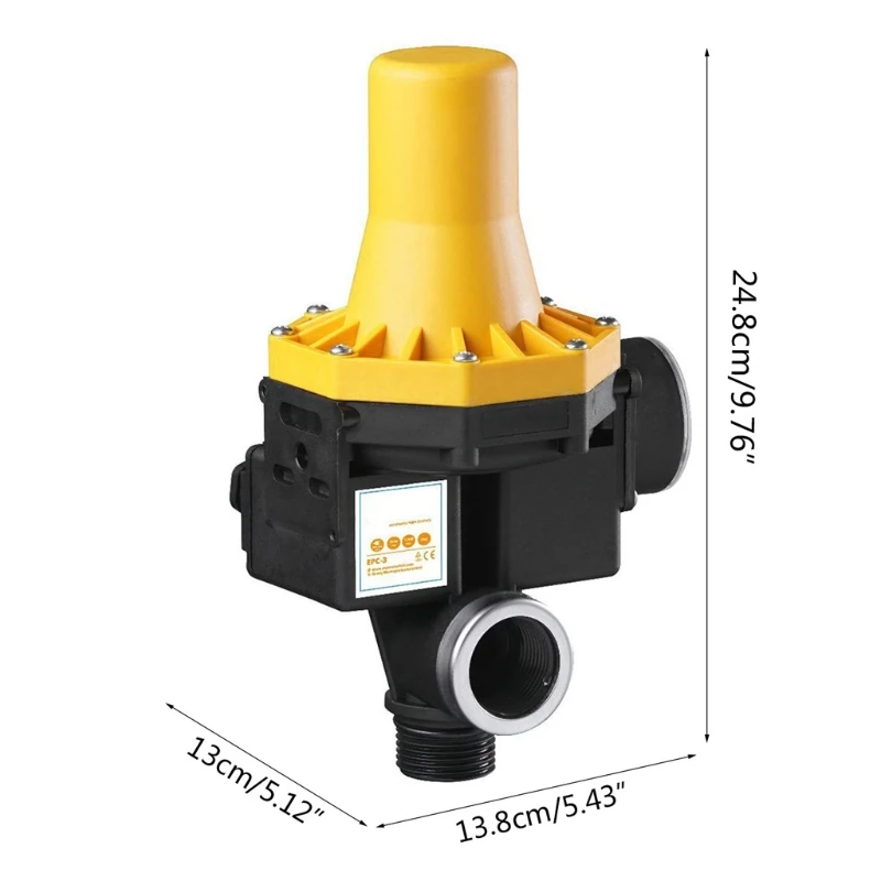 10A 220V-240VAC IP65 Waterproof Adjustable Water Pump Pressure Controller Automatic Electronic Pressure Switch with Gauge - Image 6