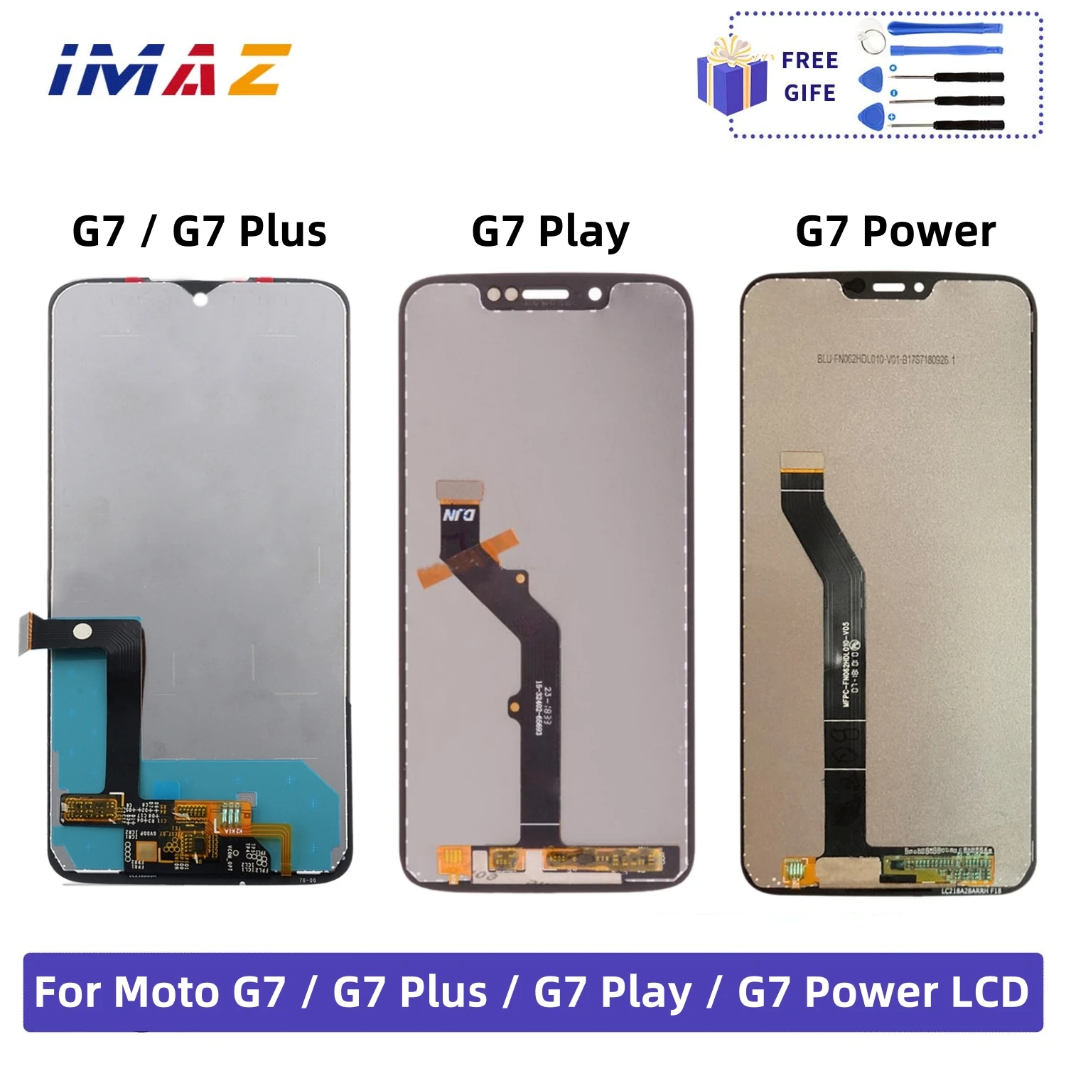 New LCD For Motorola Moto G7 XT1962 LCD G7 Play Display Touch Screen Digiziter Assembly For Moto G7 Power XT1952 XT1955 G7 Plus