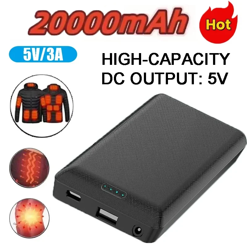 20000mAh Power Bank Portable Charge DC5V 3A Output USB output Type C output Portable Charger Phone External Battery Pack