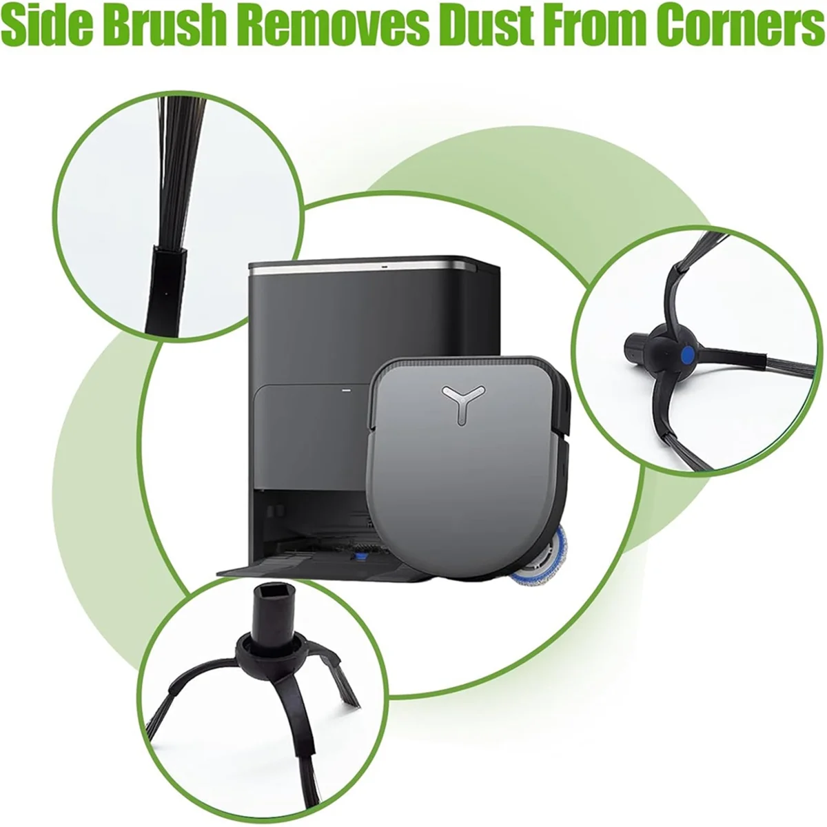 HEIßER Für Ecovacs Deebot X5 Omni / X5 Pro Roboter Staubsauger Wichtigsten Seite Pinsel Hepa-Filter Mopp Tuch Staub taschen Zubehör