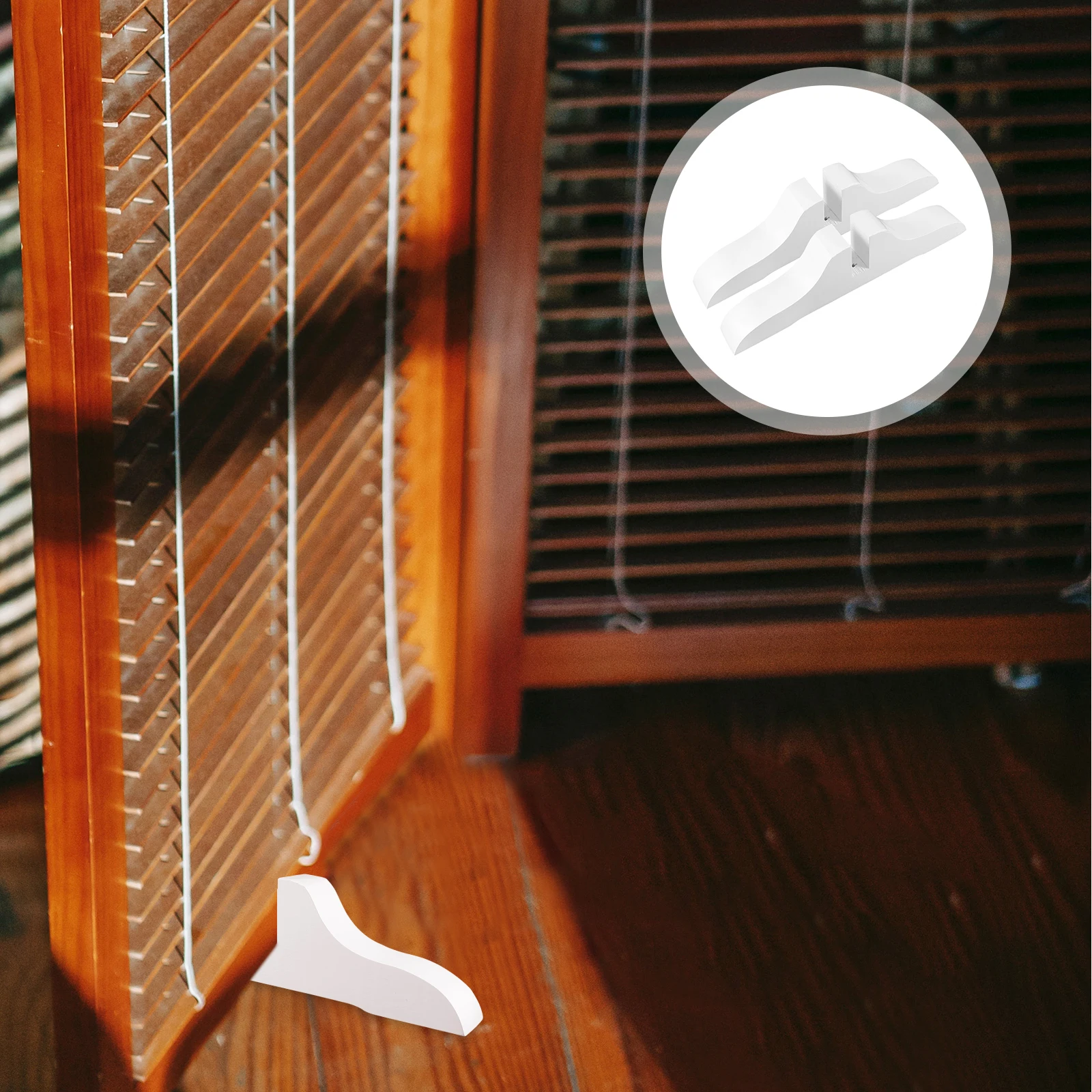 

2 Pcs Screen Base Office Brackets Thickened Divider Wood Room Panel Feet