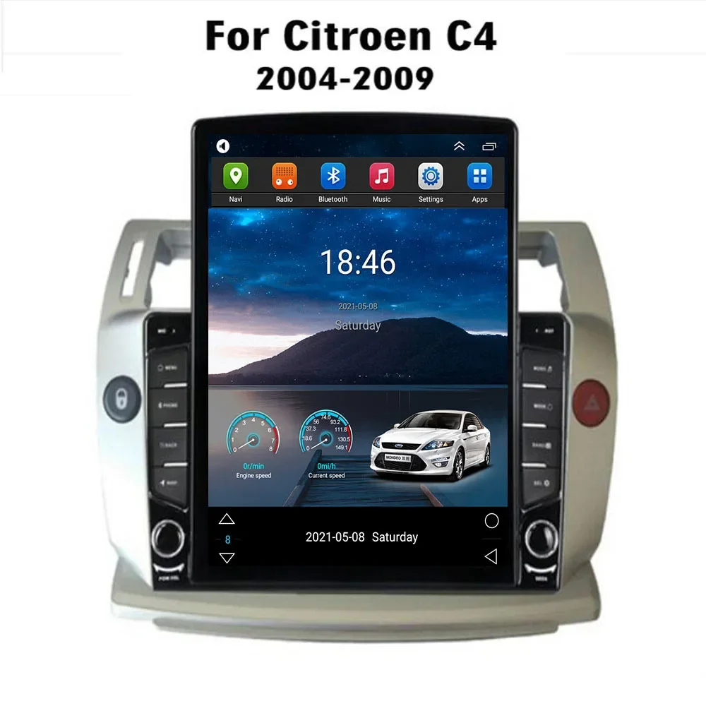 Radio con GPS para coche, reproductor Multimedia con Android 13,0, 5G, 2 Din, sin DVD, receptor estéreo, para Citroen C4, c-triomphe, c-quatre 2004, 2005-2009