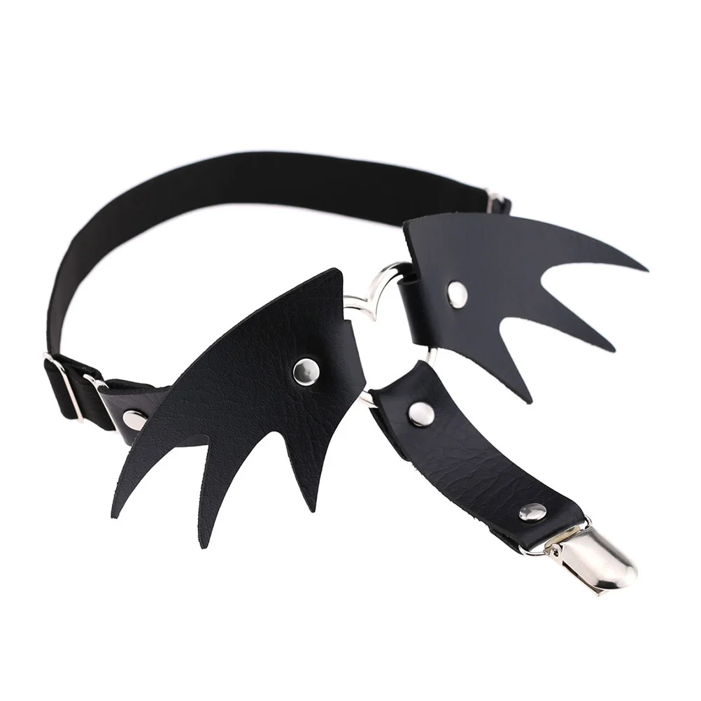 1 قطعة أجنحة الخفافيش قابل للتعديل الرباط حزام أسود هالوين الساق الدائري الحمالات أزياء السيدات الملابس الداخلية