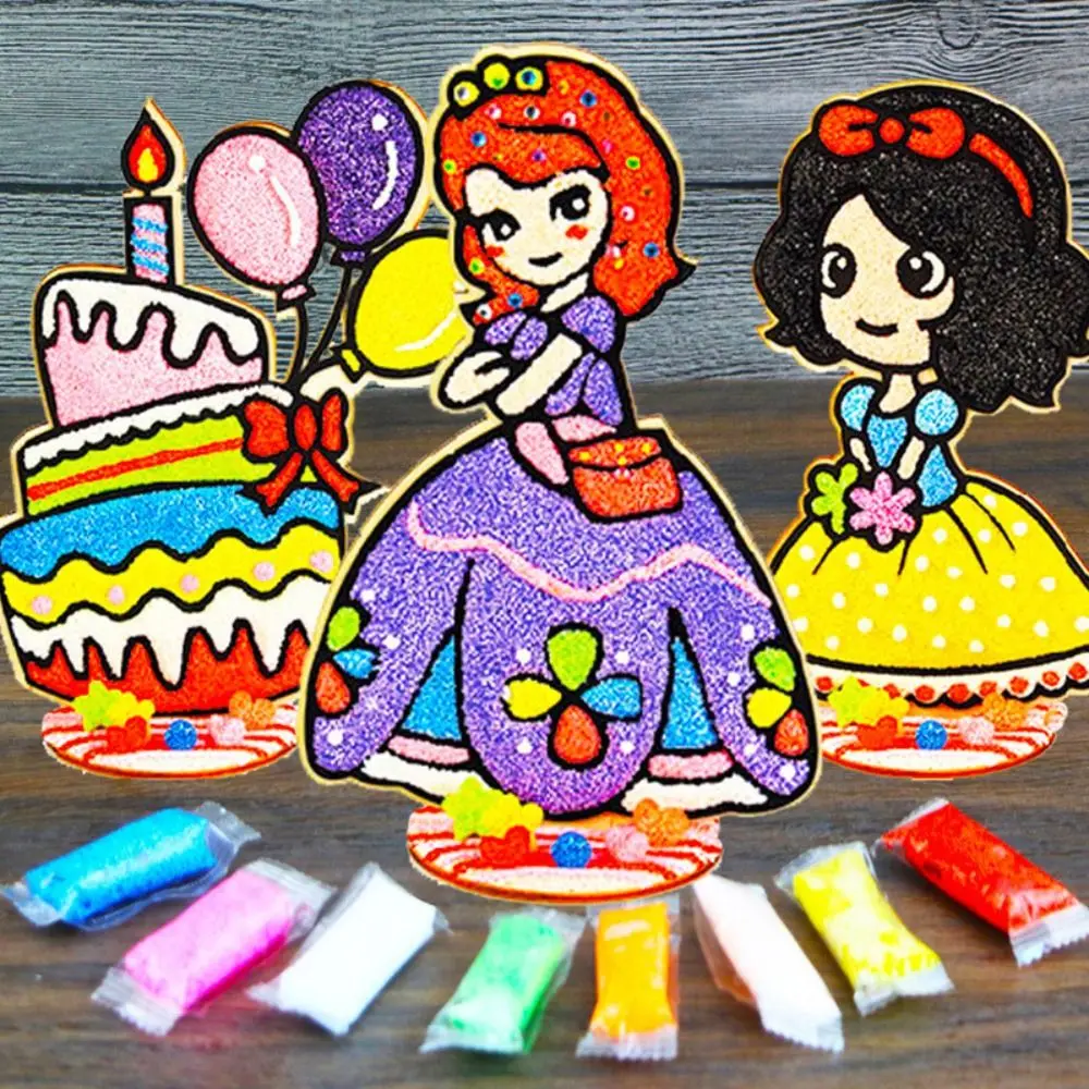 Peinture de boue de flocon de neige bricolage tridimensionnelle avec planche de bois peinture de boue de perle peinture de coloration