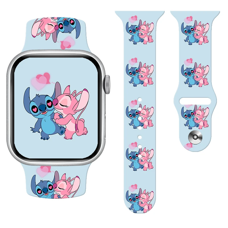 

Disney Stitch Series 3 Print Strap for Apple Watch 11 10 9 Silicone Band Replaceable Bracelet for iWatch 46/44/42/41mm Watchband