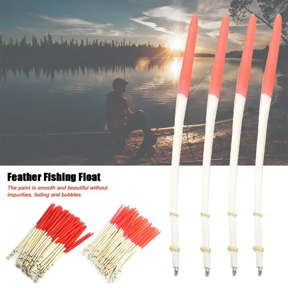 10Pcs Fishing Float Feather Float Hard Tail Type Floating Stem Tubes Kits Non Water-absorption Hard Tail Tackle Accessories