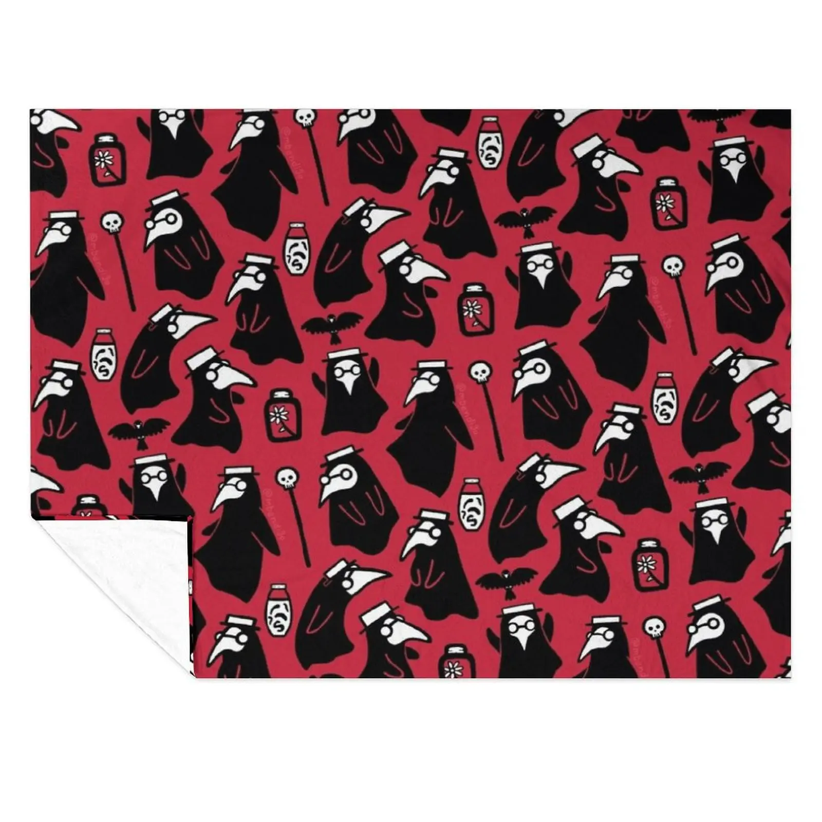 

Plague Doctors Throw Blanket Flannels For Decorative Sofa Furry Decorative Sofa Blankets