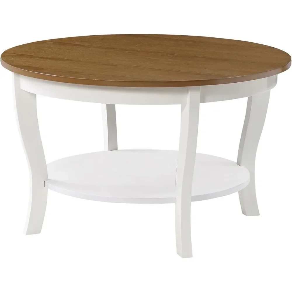 American Heritage Round Coffee Table with Shelf