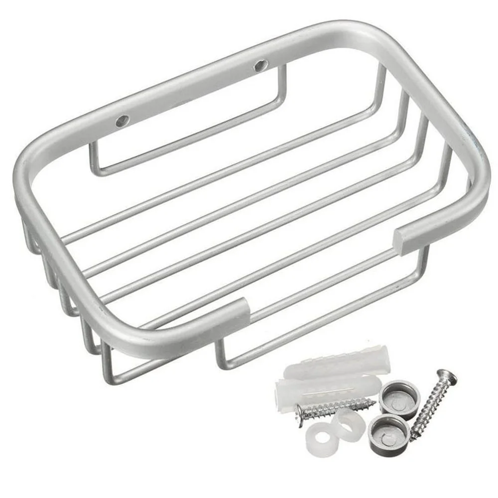 Soporte de jabón de acero inoxidable montado en la pared, caja de almacenamiento para baño, contenedor, bandeja, cesta para jabonera, 1 unidad